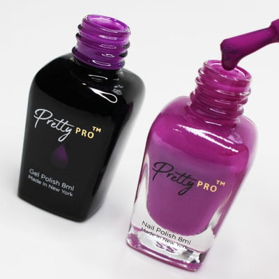 A Pretty Pair Gel & Nail Polish Duo Set Magenta Me 2 x 8ml