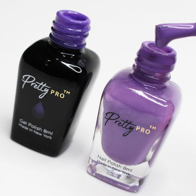 A Pretty Pair Gel & Nail Polish Duo Set Pretty Pro Purple 2 x 8ml