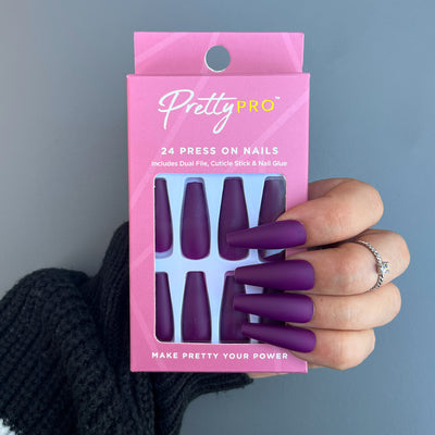 Press On False Nails Gimme Those Grapes 24pcs