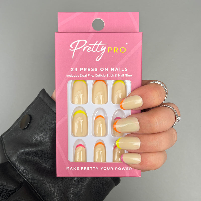 Press On False Nails I See Your True Colours 24pcs