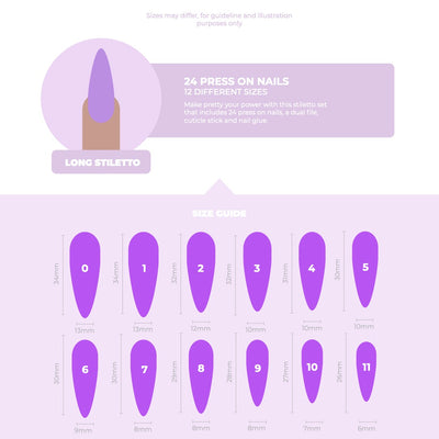 Press On False Nails It's Been A Long Day 24pcs