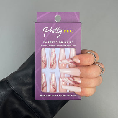 Press On False Nails No Champagne, No Gain 24pcs