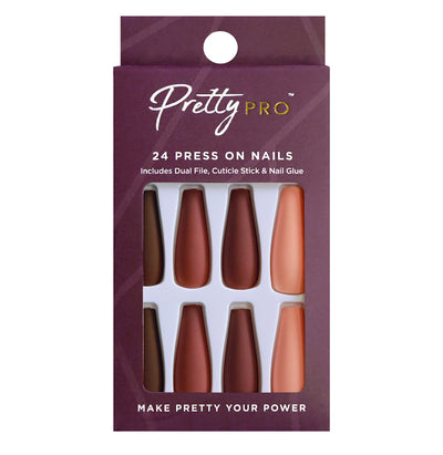 Press On False Nails Game Of Tones 24pcs