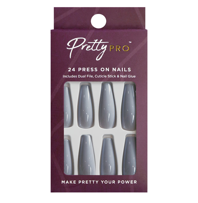 Press On False Nails Seize The Grey 24pcs