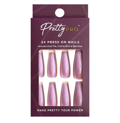 Press On False Nails Smell The Lavender 24pcs