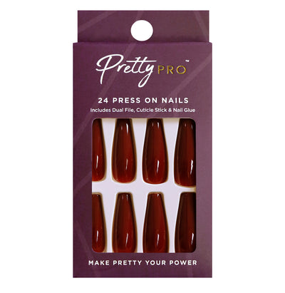 Press On False Nails I Can Red You Like A Book 24pcs