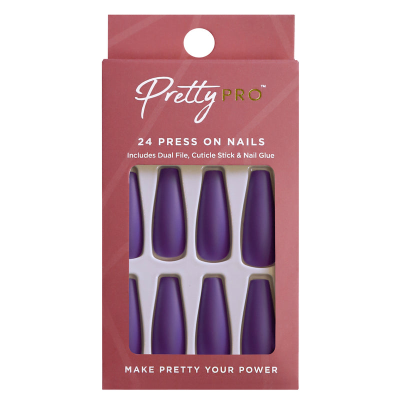 Press On False Nails This Is Grape 24pcs