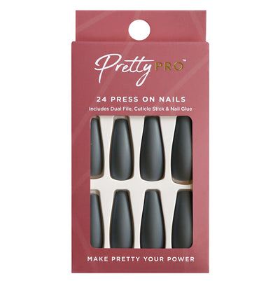 Press On False Nails Night & Grey 24pcs