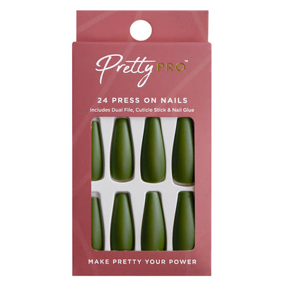 Press On False Nails Grass Isn't Always Greener 24pcs