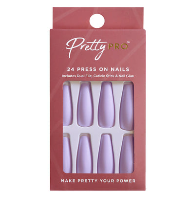 Press On False Nails Put Your Lilac Into It 24pcs