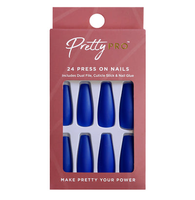 Press On False Nails Blue Moon 24pcs