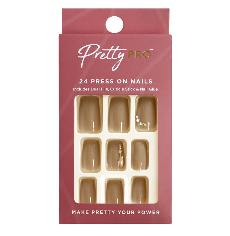 Press On False Nails One Grey Or Another 24pcs