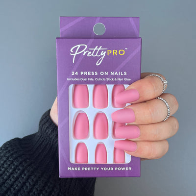 Press On False Nails Pinking About You 24pcs