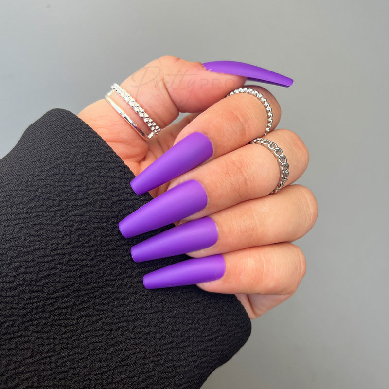 Press On False Nails This Is Grape 24pcs