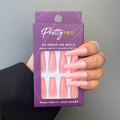 Press On False Nails Pink Me Up Please? 24pcs