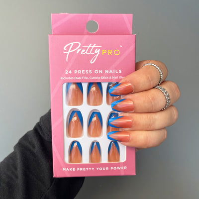 Press On False Nails Sea You On The Tip Side 24pcs