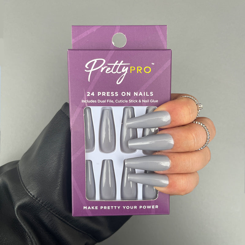 Press On False Nails Seize The Grey 24pcs