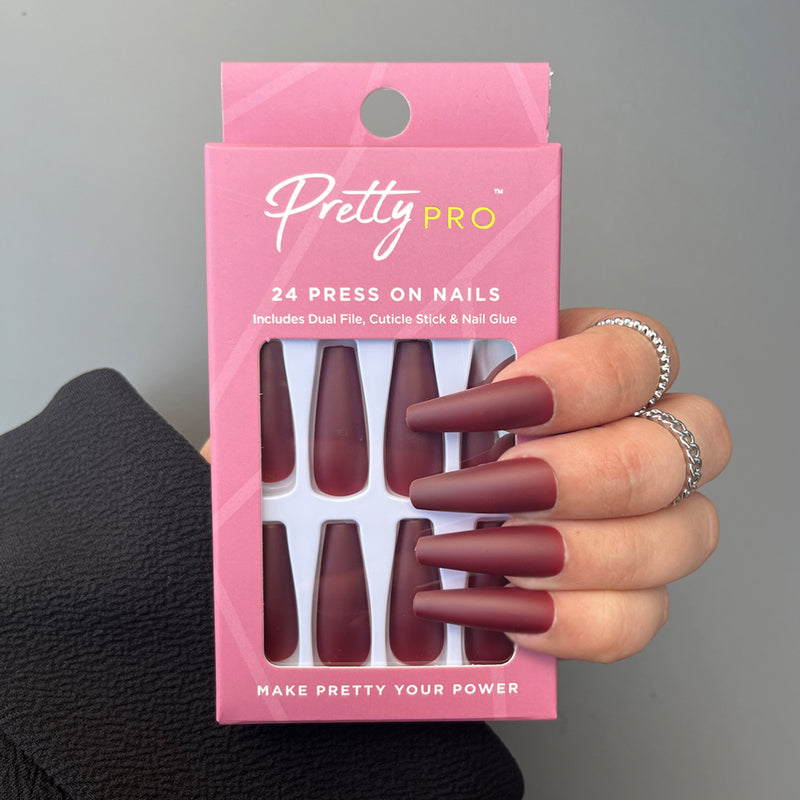 Press On False Nails You Had Me At Merlot 24pcs