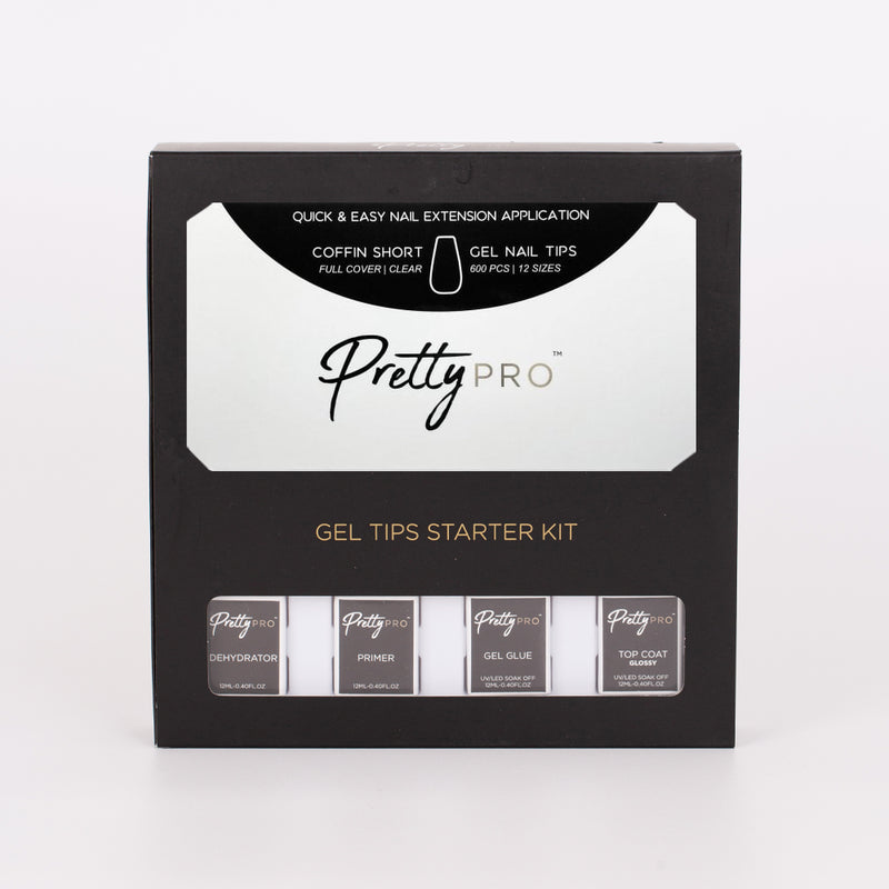 Professional Gel Tips Starter Kit Coffin Short