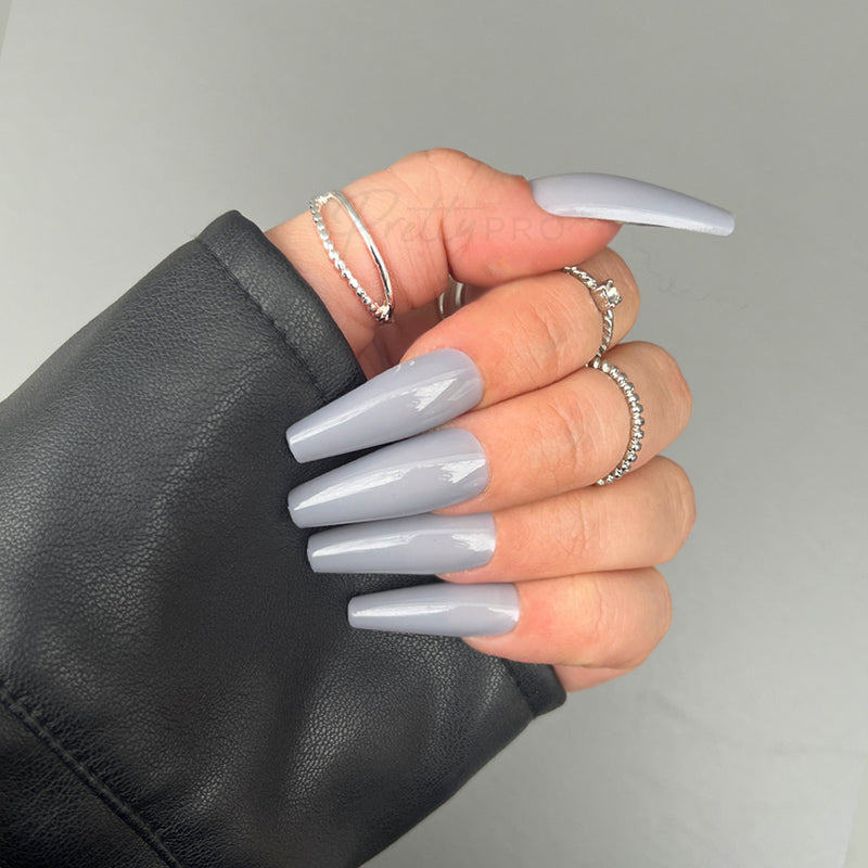 Press On False Nails Seize The Grey 24pcs