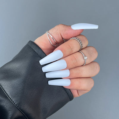 Press On False Nails The White Room 24pcs